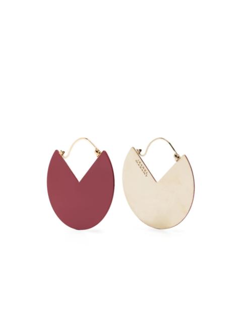 90Âº two-tone drop earrings