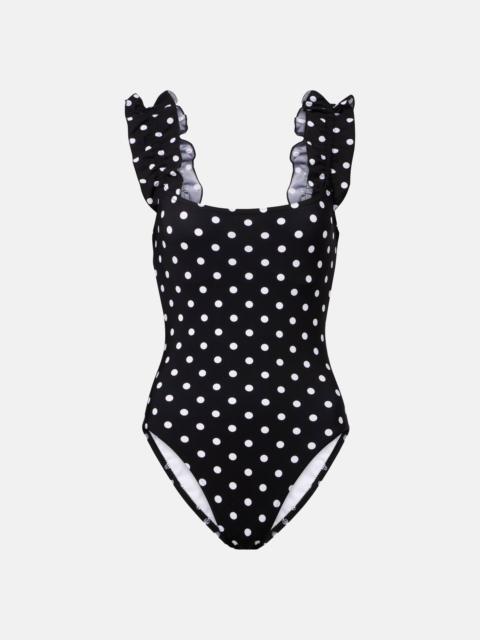 KARLA COLLETTO Polka-dot ruffled swimsuit