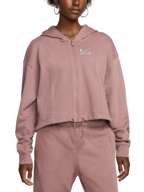 Air Oversize Zip Hoodie in Smokey Mauve/Platinum Violet