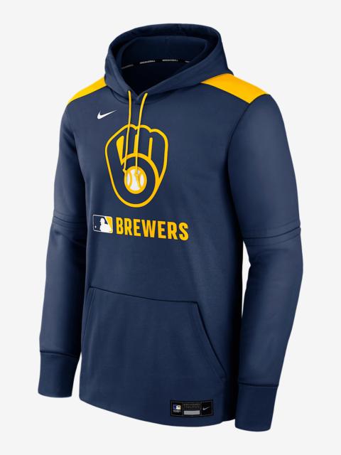 Nike Milwaukee Brewers Authentic Collection Men's Nike Therma MLB Pullover Hoodie