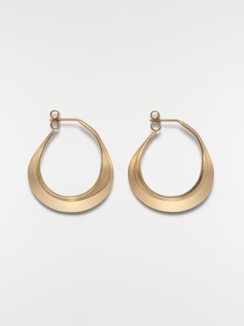 Lemaire DROP HOOP EARRINGS IN GOLD-PLATED STERLING SILVER