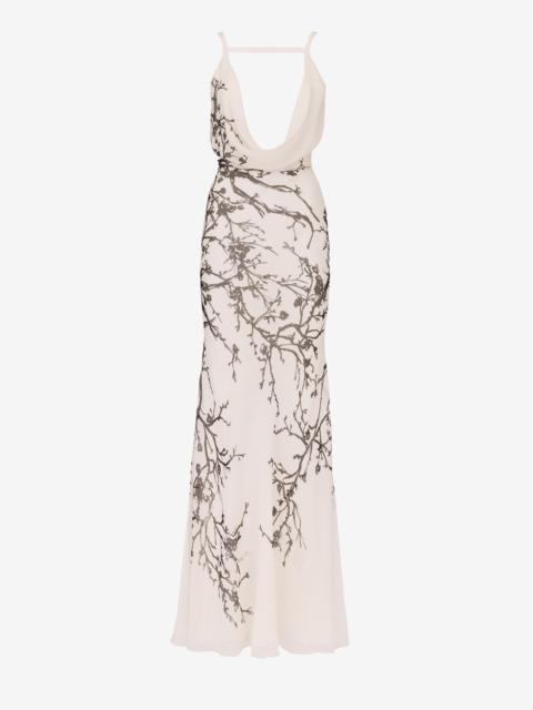Alexander McQueen Women's Cherry Branches Evening Dress in Calico