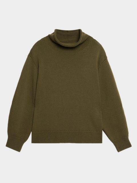 Lafayette 148 New York Oversized Funnel-Neck Wool Sweater