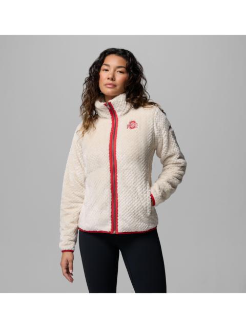 Columbia Women's Collegiate Fire Side II Sherpa Full Zip Fleece - Ohio State