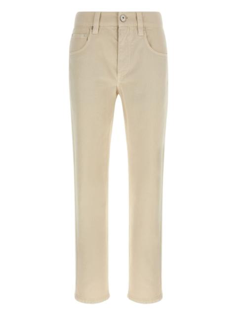 back-patch five-pocket trousers