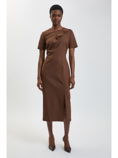 KAREN MILLEN Tailored Fold Detail Midi Pencil Dress