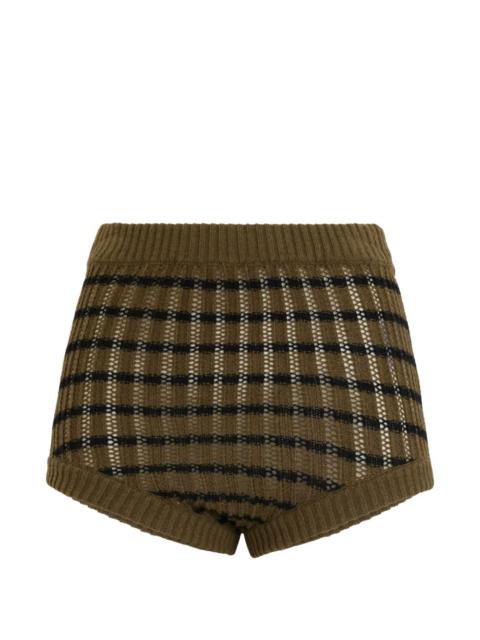 Valentino checked knit mini shorts