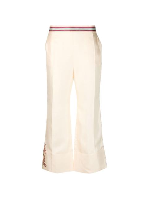 Zimmermann Floral Gems silk cropped trousers