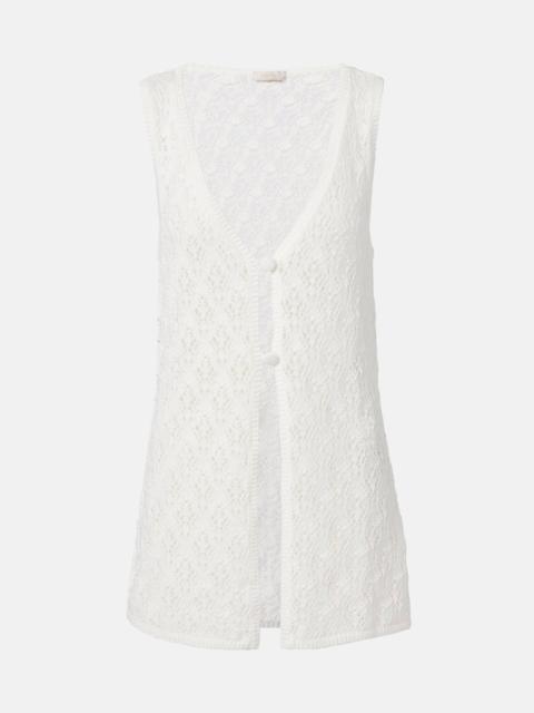 FAITHFULL Fio pointelle cotton vest