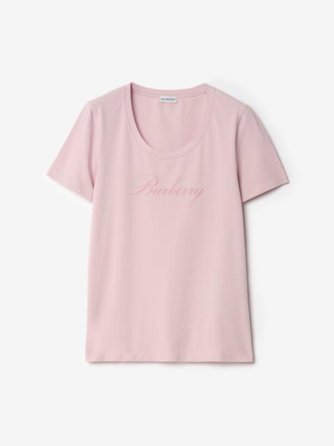 Logo Stretch Cotton T-shirt