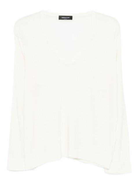 FABIANA FILIPPI V-neck long-sleeve T-shirt