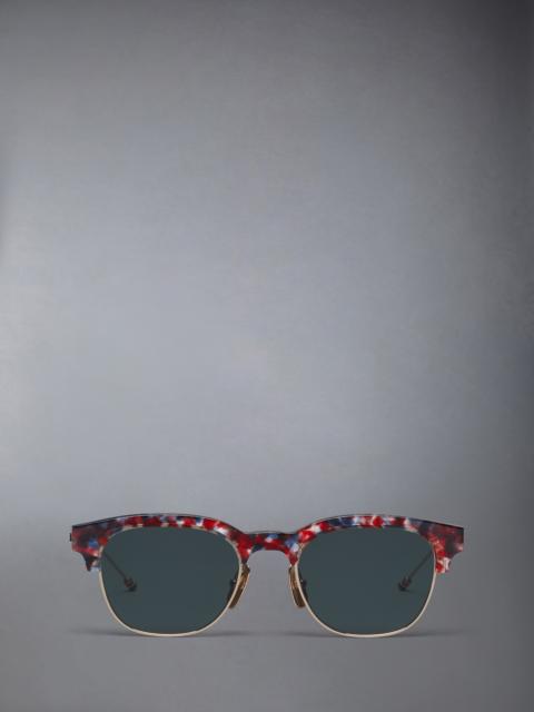 Thom Browne ACETATE AND TITANIUM OVAL SUNGLASSES