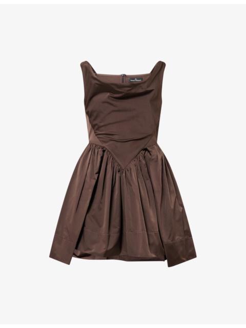 Vivienne Westwood Sunday Draped-Neck Woven Mini Dress
