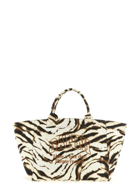 GANNI 'Xxl Zebra' Shopping Bag