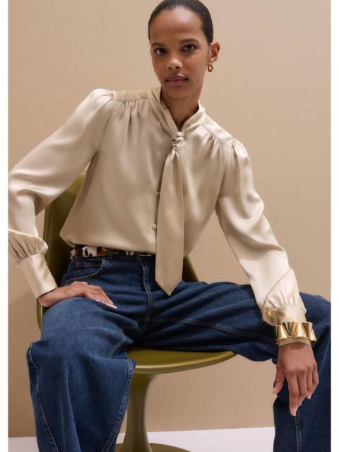 ME+EM Tie Neck Blouse