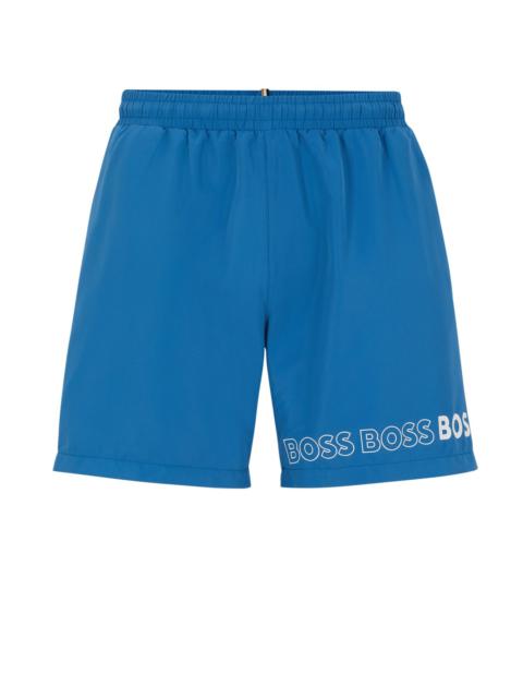 BOSS SWIM SHORTS WITH REPEAT LOGOS
