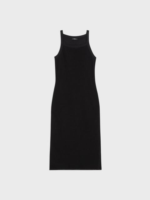 Theory Pointelle Midi Dress in Crepe Knit