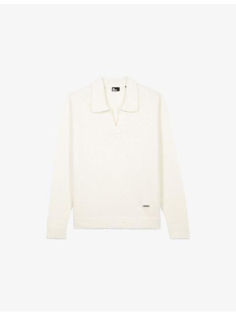 The Kooples Open-Collar Long-Sleeve Wool Jumper