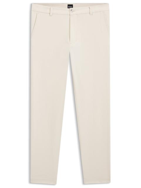 BOSS EASY-IRON MODERN-FIT TROUSERS IN COTTON-BLEND TWILL