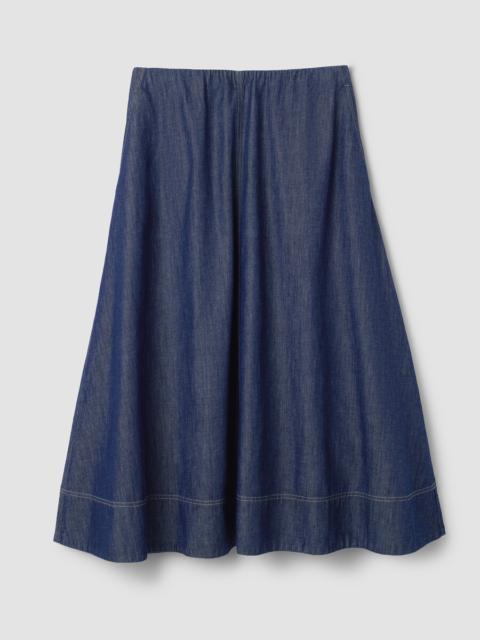 EILEEN FISHER Lightweight Organic Cotton Denim Half-Circle Skirt