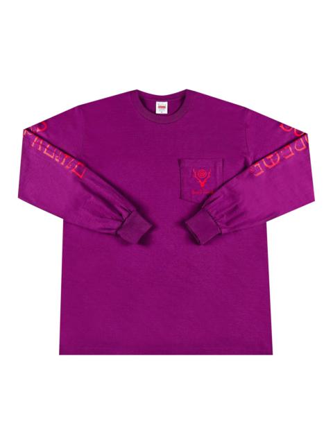 Supreme x SOUTH2 WEST8 Long-Sleeve Pocket Tee 'Purple'