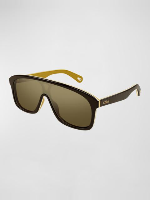 Chloé Acetate Shield Sunglasses