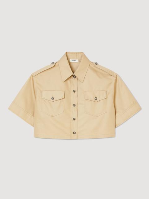 Sandro OFFICER'S CROPPED SHIRT