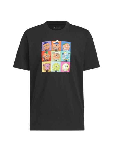 adidas Lil Stripe NFT T-Shirt Youth "Black / Multi" AA7917 AK01