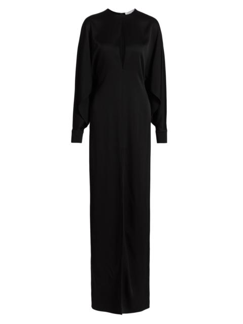 MICHAEL KORS COLLECTION Women's Satin Keyhole Slit Gown - Black