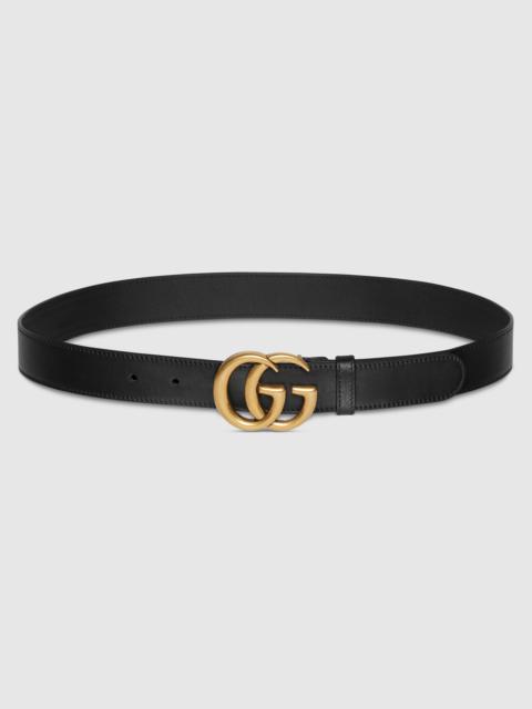 GUCCI Leather belt with Double G buckle