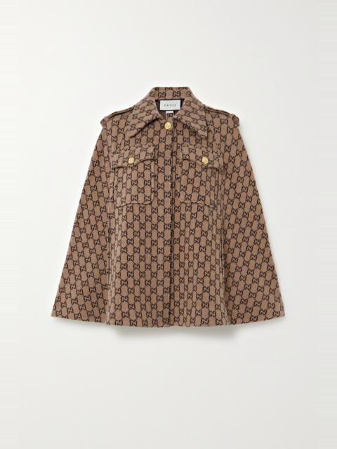 GUCCI Wool-jacquard cape