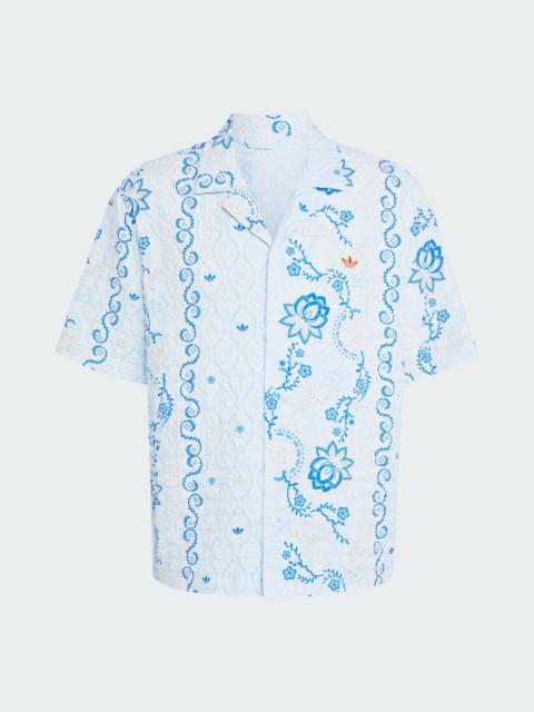 adidas ADIDAS ORIGINALS SUMMER GLOW PRINTED SEERSUCKER RESORT SHIRT