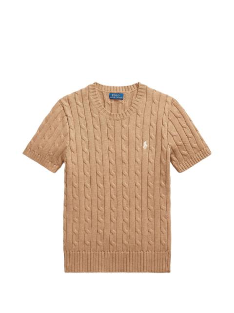 Polo Ralph Lauren cable-knit short-sleeve T-shirt