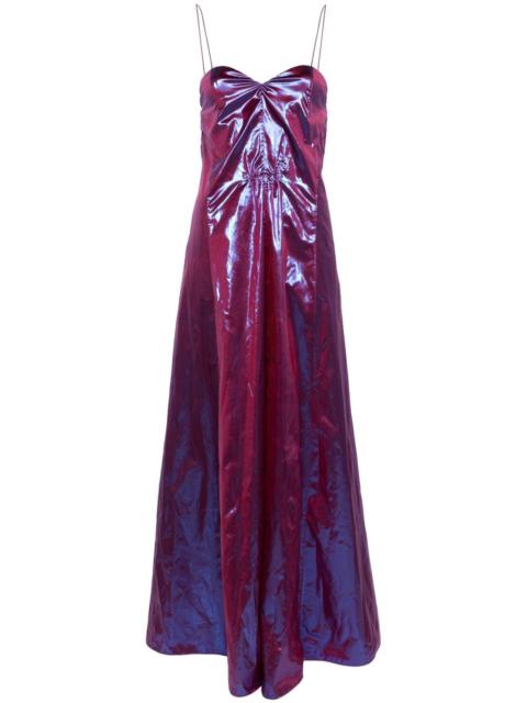 forte_forte sweetheart-neck lamé gown