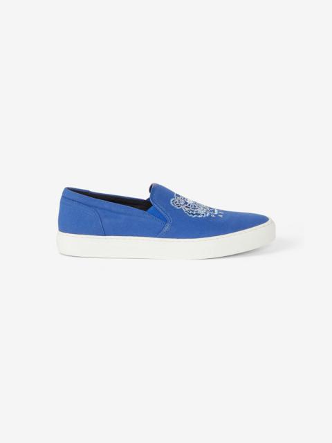 KENZO K-SKATE Tiger canvas slip-on sneakers