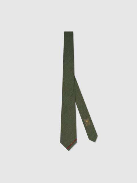 GUCCI Silk viscose tie with Web