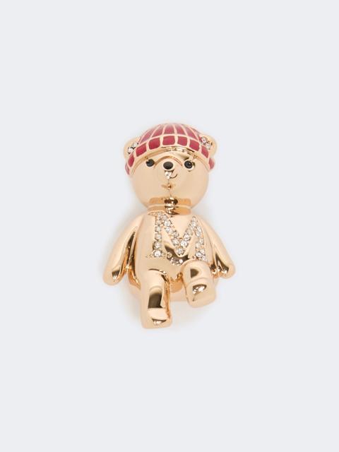 Max Mara SHINY Metal teddy bear brooch - SKIN DORE