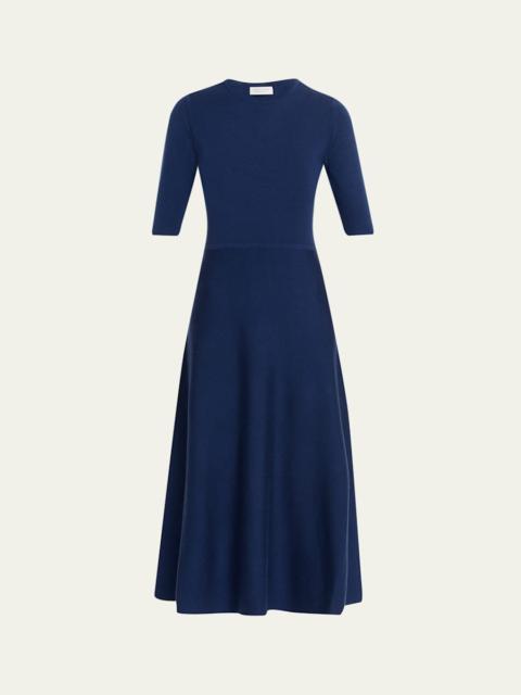 Seymore Heathered Wool-Cashmere Knit Midi Dress