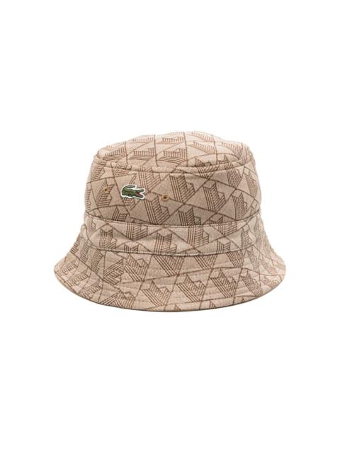LACOSTE logo-patch reversible bucket hat