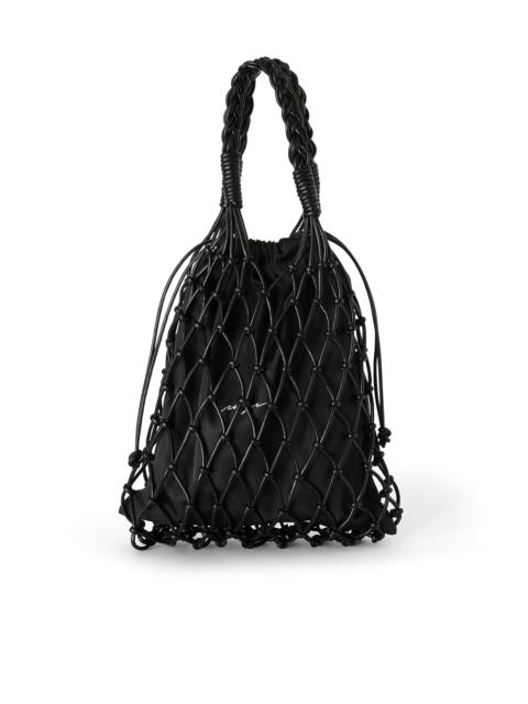 MSGM Elastic mesh tote with cursive logo