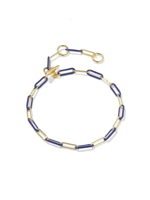 KENDRA SCOTT Courtney Gold Enamel Link and Chain Bracelet