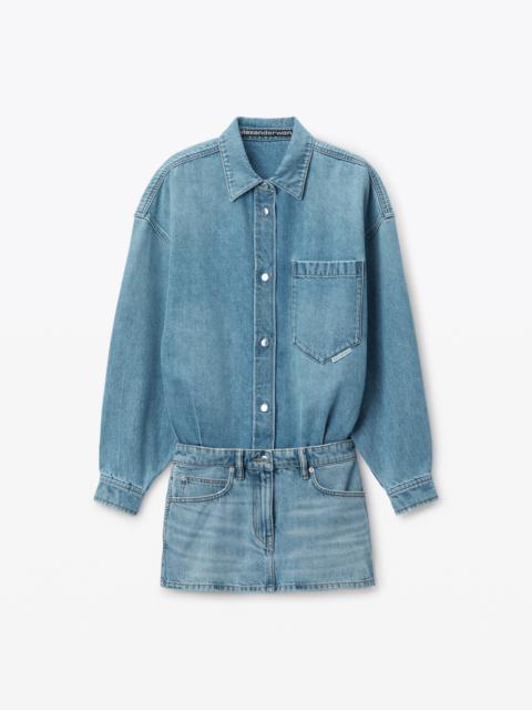 Alexander Wang pre-styled denim shirtdress