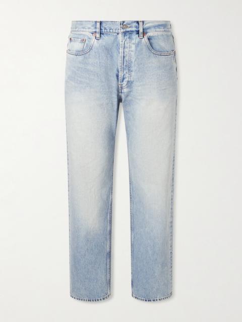 SAINT LAURENT Straight-Leg Distressed Jeans