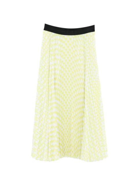 MSGM pleated patterned skirt