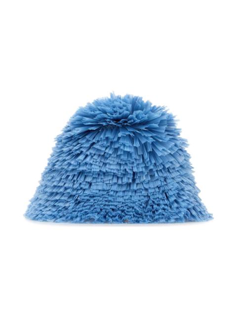 Prada Embellished Raffia Bucket Hat