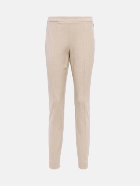 Loro Piana Mirel mid-rise slim wool-blend pants