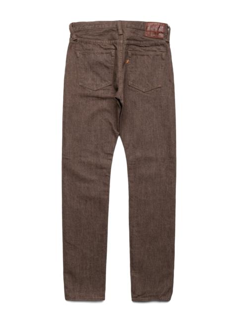 Pure Blue Japan BR-14oz-019 Brown Relaxed Tapered