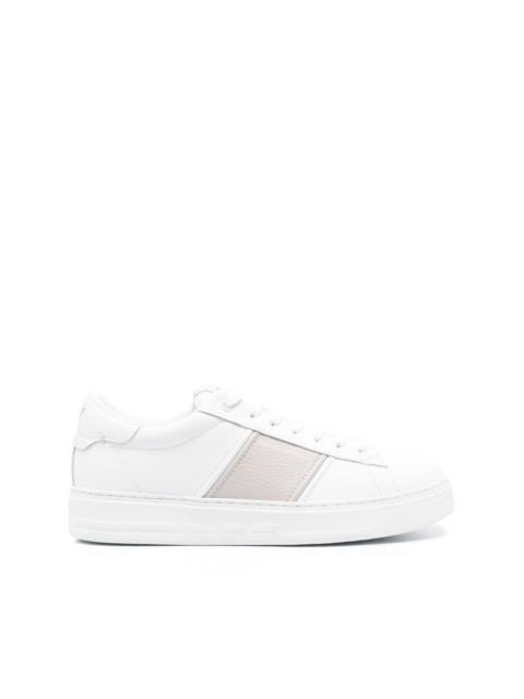 EMPORIO ARMANI stripe-detail leather sneakers