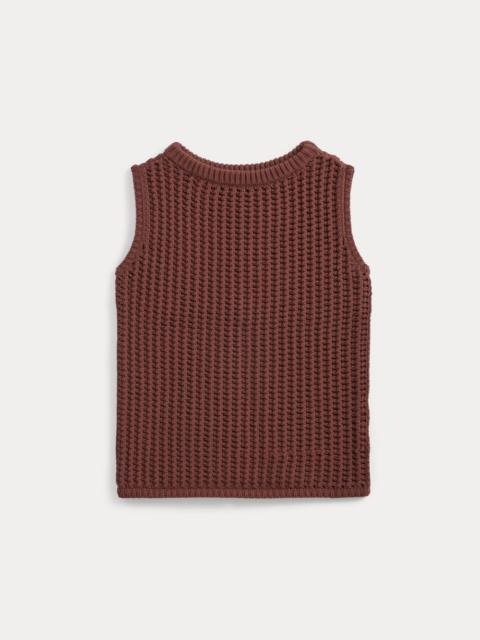 EVERLANE OPEN-KNIT TUNIC VEST IN ELEVATED COTTON