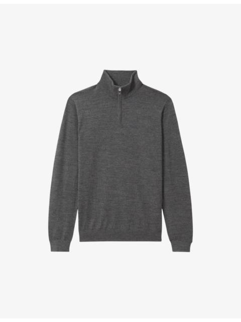 REISS Blackhall funnel-neck wool jumper